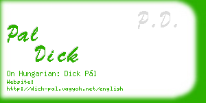 pal dick business card